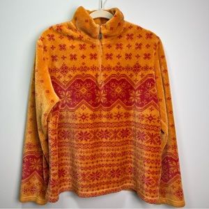 Vintage 90’s Women's Talbots Soft Fleece 1/4 Zip Pullover Coat Jacket Size L